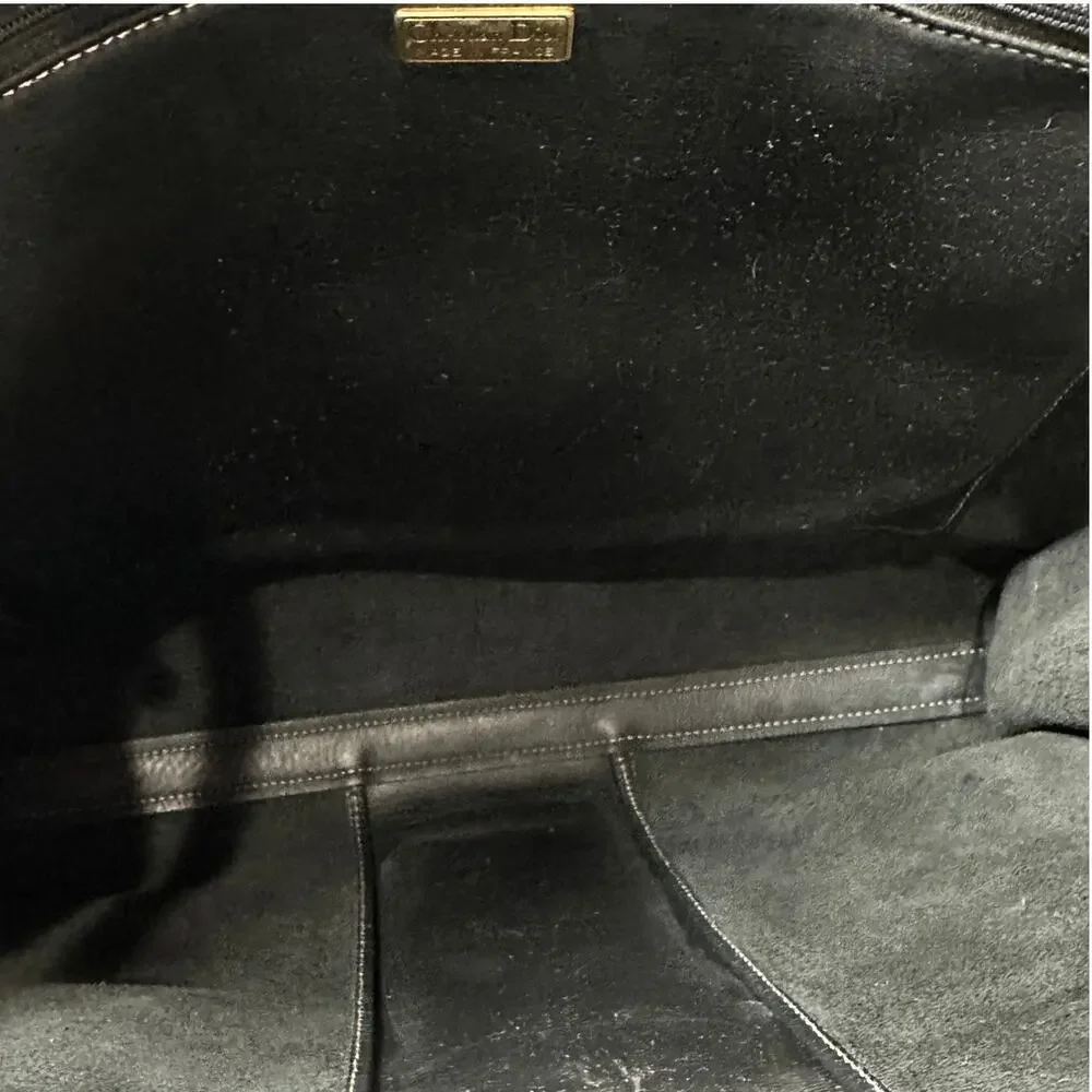 Christian Dior Vintage Black Leather Shoulder Bag - Picture 5 of 11